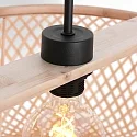 Steinhauer pendant luminaire SPARKLED LIGHT - IKARO 1 flame, round E27 IP20, beech, natural colour dimmable