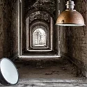 Steinhauer pendant luminaire BIKKEL - Ø 42CM 1 flame, medium E27 IP20, brown, pied dimmable