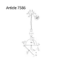 Steinhauer pendant luminaire BIKKEL - Ø 42CM 1 flame, medium E27 IP20, brown, pied dimmable