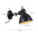 Mexlite Mexlite Wall luminaire CERA, 1 flame, reflector, black