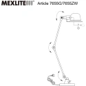 Mexlite Mexlite Table lamp DAVIN, 1 flame, reflector, green