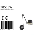 Mexlite Mexlite Wall luminaire DAVIN, 1 flame, reflector, black