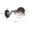 Mexlite Mexlite Wall luminaire DAVIN, 1 flame, reflector, black