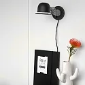 Mexlite Mexlite Wall luminaire DAVIN, 1 flame, reflector, black