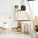 anne light & home pendant luminaire FRISK 1 flame E27 IP20, creme dimmable