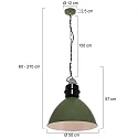 AN Pendant luminaire FRISK, 1 flame, metal, green