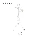 AN Pendant luminaire FRISK, 1 flame, metal, green