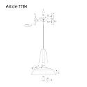 Mexlite Mexlite Pendant luminaire EDEN, 1 flame, 42cm, grey