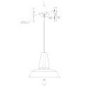Mexlite Mexlite Pendant luminaire EDEN, 1 flame, 42cm, grey