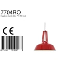 Mexlite Mexlite Pendant luminaire EDEN, 1 flame, 42cm, rot