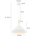 Mexlite Mexlite Pendant luminaire BJORR, 1 flame, 30cm, white