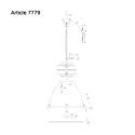 Mexlite Pendant luminaire DENSI, 1 flame, grey