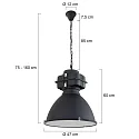 Mexlite Mexlite Pendant luminaire DENSI, 1 flame, black