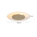 Steinhauer ceiling luminaire LIDO 1 flame IP20, gold dimmable