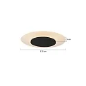 ceiling luminaire LIDO small, round, indirect, perforated IP20, black matt dimmable