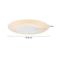 Steinhauer ceiling luminaire LIDO round, medium, indirect, perforated IP20, white matt dimmable