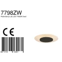 Steinhauer ceiling luminaire LIDO round, medium, indirect, perforated IP20, black matt dimmable