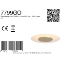 Steinhauer ceiling luminaire LIDO 1 flame IP20, gold dimmable