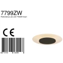 Steinhauer ceiling luminaire LIDO large, round, indirect, perforated IP20, black matt dimmable