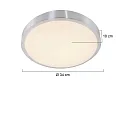 Mexlite outdoor ceiling luminaire GALAXY cylindrical, medium, switchable IP44, steel brushed 