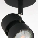Steinhauer spot NATASJA 1 flame, Dim-To-Warm, adjustable GU10 IP20, black matt dimmable