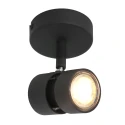 Steinhauer spot NATASJA 1 flame, Dim-To-Warm, adjustable GU10 IP20, black matt dimmable