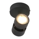 Steinhauer spot NATASJA 1 flame, Dim-To-Warm, adjustable GU10 IP20, black matt dimmable