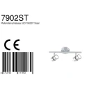 Steinhauer spotlight bar NATASJA 2 flames, Dim-To-Warm, adjustable GU10 IP20, steel brushed dimmable
