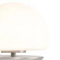 Steinhauer table lamp ANCILLA round, short, with touch dimmer G9 IP20, steel brushed dimmable