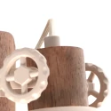 ceiling luminaire GEARWOOD 1 flame E27 IP20, creme dimmable