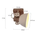 ceiling luminaire GEARWOOD 1 flame E27 IP20, creme dimmable