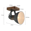 Mexlite Mexlite Spot GEARWOOD, 1 flame, grey