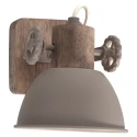 Mexlite ceiling luminaire GEARWOOD 1 flame E27 IP20, taupe dimmable