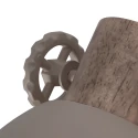 Mexlite ceiling luminaire GEARWOOD 1 flame E27 IP20, taupe dimmable