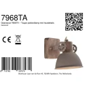 Mexlite ceiling luminaire GEARWOOD 1 flame E27 IP20, taupe dimmable