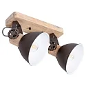 Mexlite Mexlite Spot GEARWOOD, 2 flames, anthracite