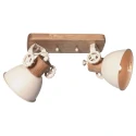 ceiling luminaire GEARWOOD 2 flames E27 IP20, creme dimmable