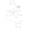 Mexlite Mexlite Spot GEARWOOD, 2 flames, grey