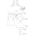Mexlite Mexlite Spot GEARWOOD, 2 flames, white