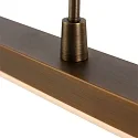Steinhauer Steinhauer Pendant luminaire ZELENA LED, 3 flames, L:150cm, bronze