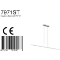 Steinhauer Pendant luminaire ZELENA LED, 3 flames, L:150cm, bronze