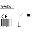 Mexlite Floor lamp SOLVA, 1 flame, black lamp head, black