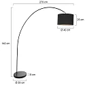 Mexlite Mexlite Floor lamp SOLVA, 1 flame, black lamp head, black