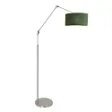 Steinhauer floor lamp PRESTIGE CHIC cylindrical, with switch, with shade, with jointed arm, with plug E27 IP20, steel brushed 