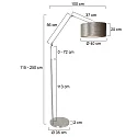 Steinhauer floor lamp PRESTIGE CHIC cylindrical, with switch, with shade, with jointed arm, with plug E27 IP20, steel brushed 