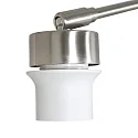 wall luminaire PRESTIGE CHIC cylindrical, with switch, with shade, with jointed arm, with plug E27 IP20, steel brushed dimmable