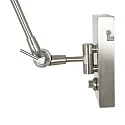 wall luminaire PRESTIGE CHIC cylindrical, with switch, with shade, with jointed arm, with plug E27 IP20, steel brushed dimmable