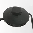 floor lamp PRESTIGE CHIC cylindrical, with switch, with shade, with jointed arm E27 IP20, black matt 
