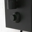 Steinhauer wall luminaire PRESTIGE CHIC cylindrical, with switch, with shade, with jointed arm, with plug E27 IP20, black matt dimmable