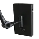 Steinhauer wall luminaire PRESTIGE CHIC cylindrical, with switch, with shade, with jointed arm, with plug E27 IP20, black matt dimmable